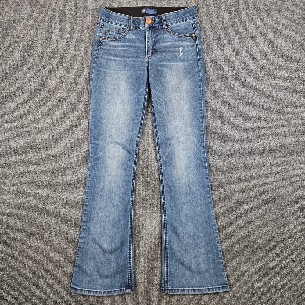Democracy Ab Solution Itty Bitty Bootcut Jeans Women's 4 Dark Wash Mid Rise Blue